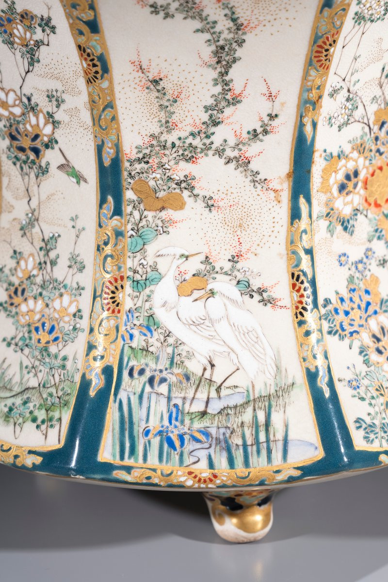 Grand kōro Satsuma octogonal en forme de lanterne-photo-2