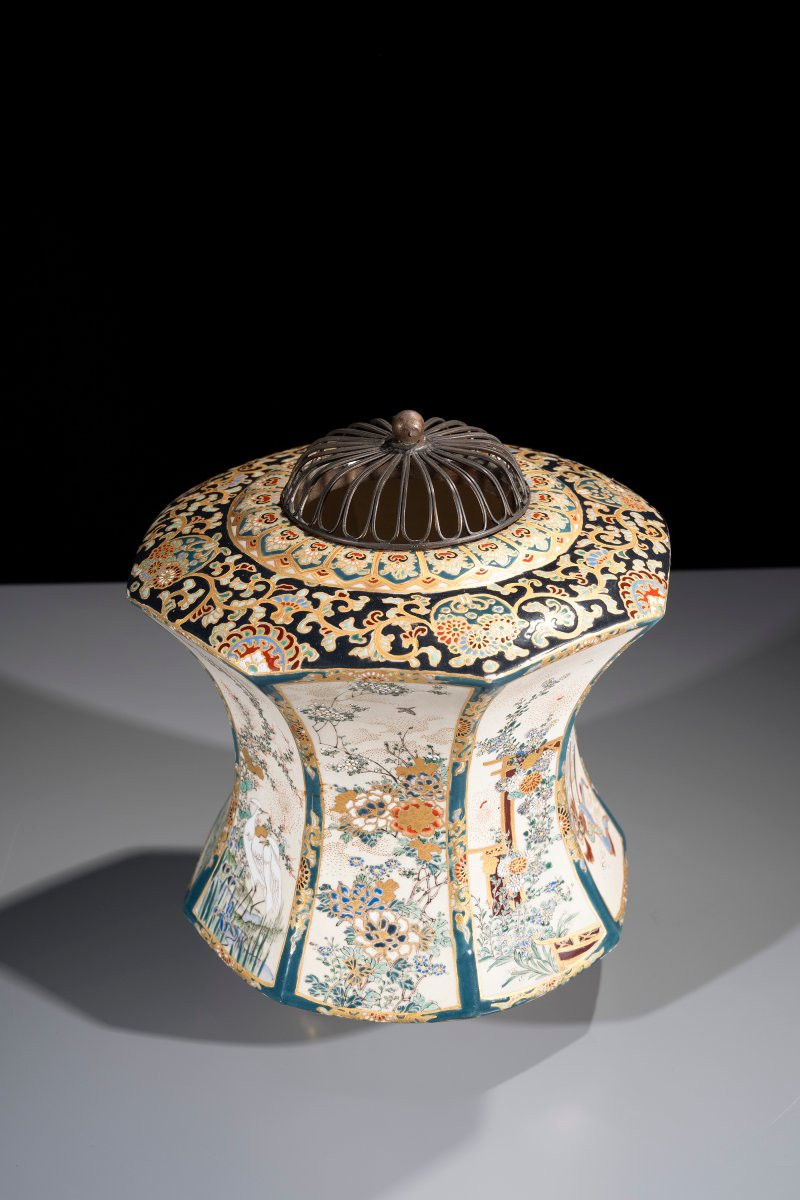 Grand kōro Satsuma octogonal en forme de lanterne-photo-7