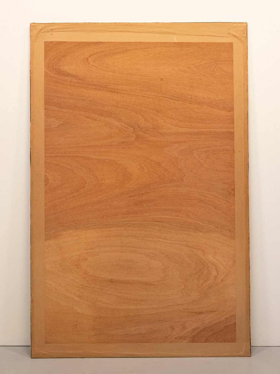 Tapisserie en soie représentant un paysage avec oiseaux en vol-photo-8