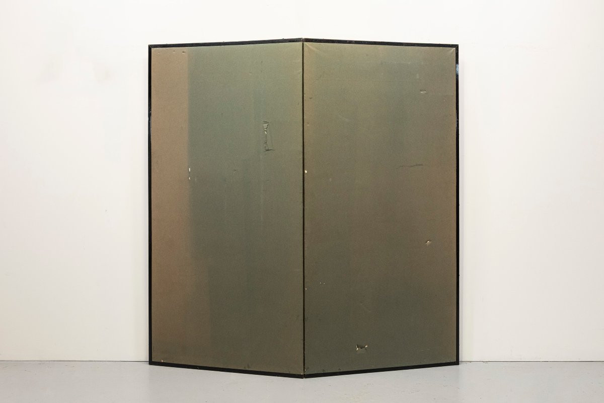 A Two-panel Folding Screen Painted On Gold Silk Depicting A Rooster And A Hen-photo-4