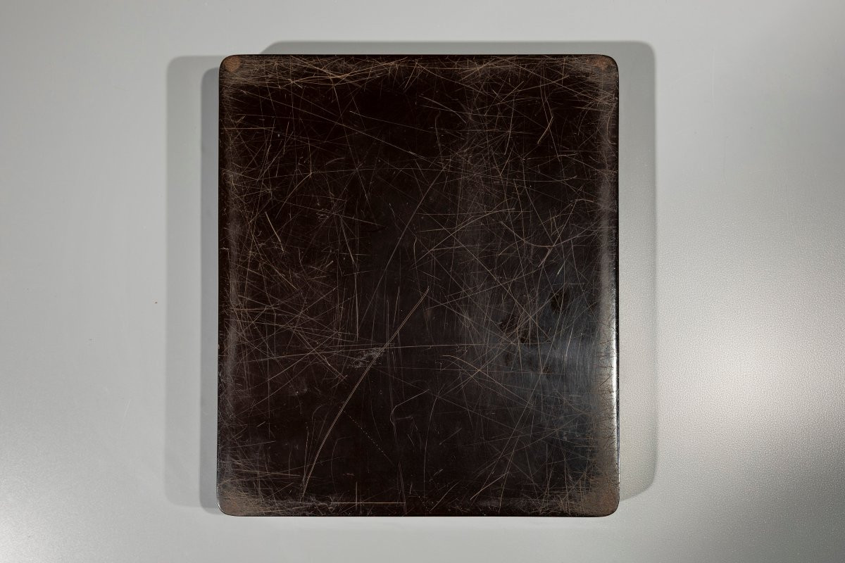 A Maki-e Lacquer Suzuribako With Peonies And Irises On A Black Ground-photo-3