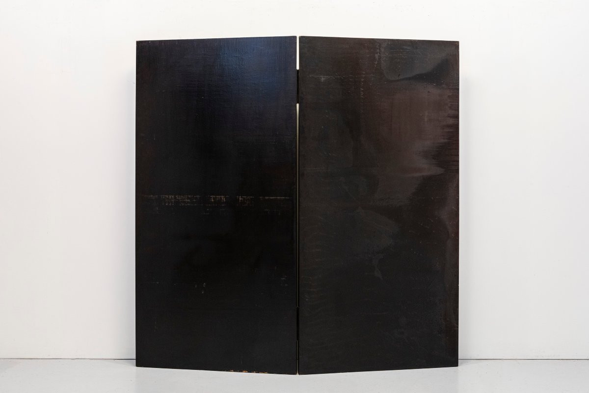 Two-panel ‘hohoe’ Screen Depicting A Large Wave, Signed By Gyokuhō Saku -photo-5