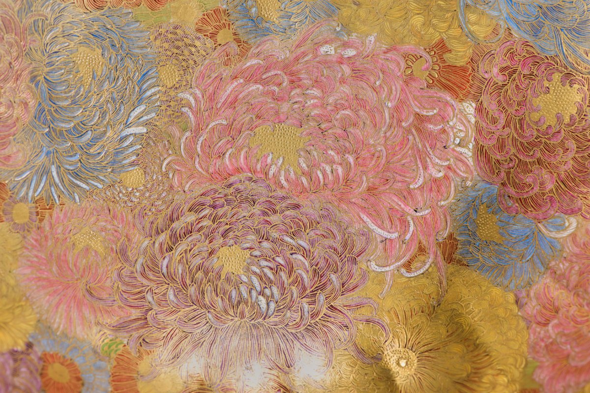 Grande coupe Satsuma millefleurs, signée Genzan-photo-1