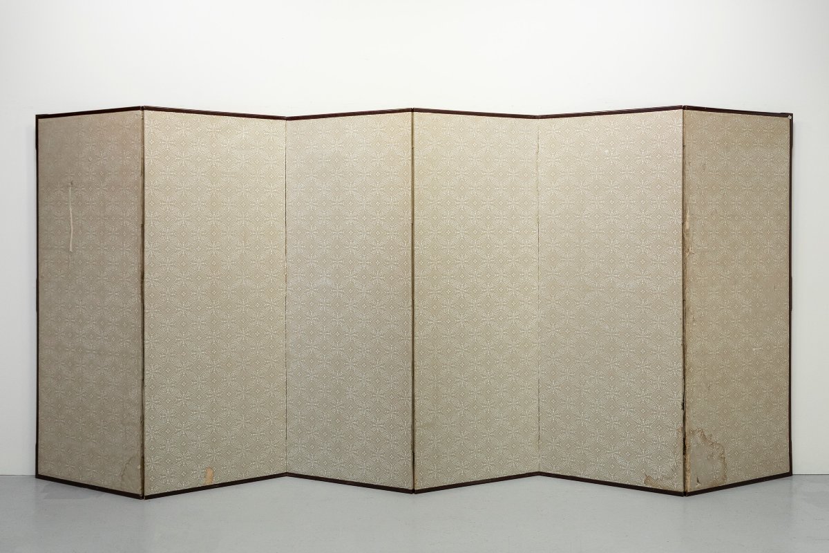 A Six-panel Gold Leaf Screen With Cranes Beneath A Majestic Pine-photo-7