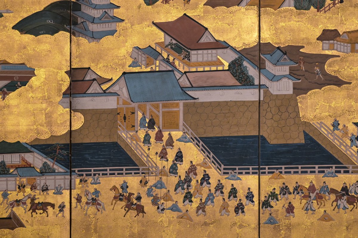 A Pair Of Rakuchū Rakugai-zu Folding Screens Depicting Views Of Kyoto-photo-1
