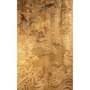 Tapestry With Flying Phoenix 鳳凰 And A Kirin 麒麟