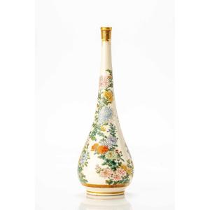 Vase Satsuma à Décor d'Un Jardin De Chrysanthèmes