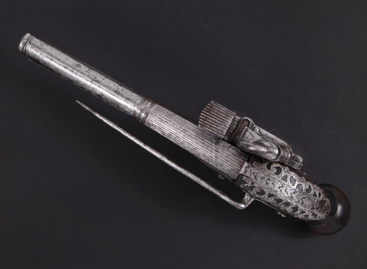 Pistolet Catalan Ripoll à Silex, Vers 1690.-photo-2