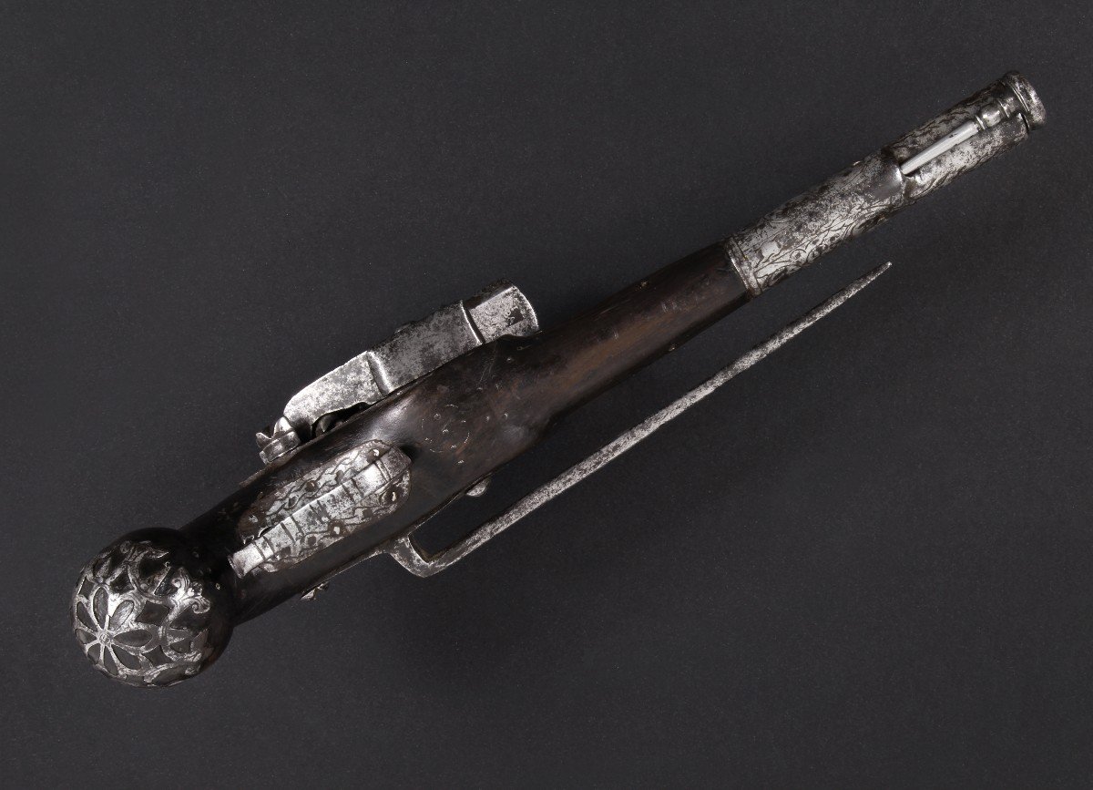 Pistolet Catalan Ripoll à Silex, Vers 1690.-photo-1