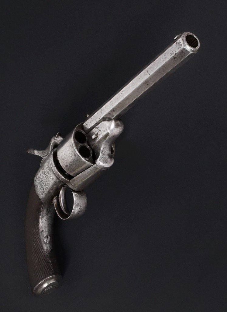 Revolver à Percussion Transitionnel, Signé Joseph Lang. Angleterre, Vers 1850.-photo-3