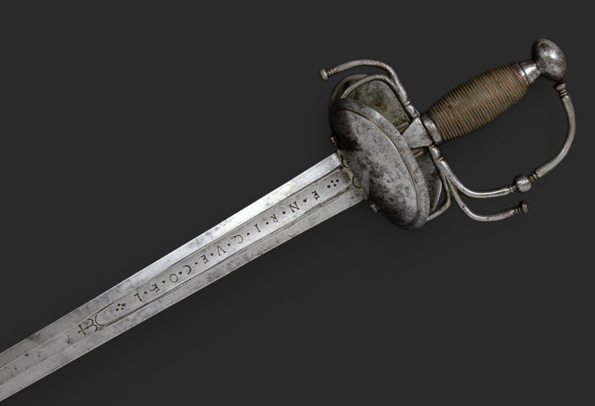 Large Cavalry Sword With Shell Mount (111 Cm). Spain, Circa 1700.-photo-3