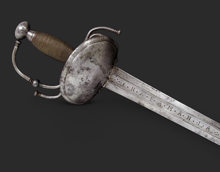 Large Cavalry Sword With Shell Mount (111 Cm). Spain, Circa 1700.
