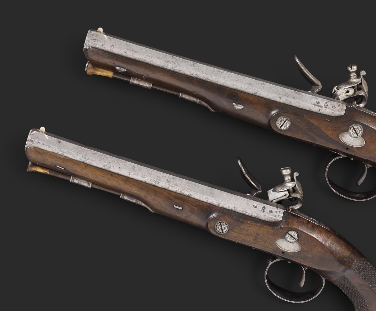 A Cased Pair Of English Flintlock Dueling Pistols, Ketland & Co – London, Circa 1780-1800. -photo-2
