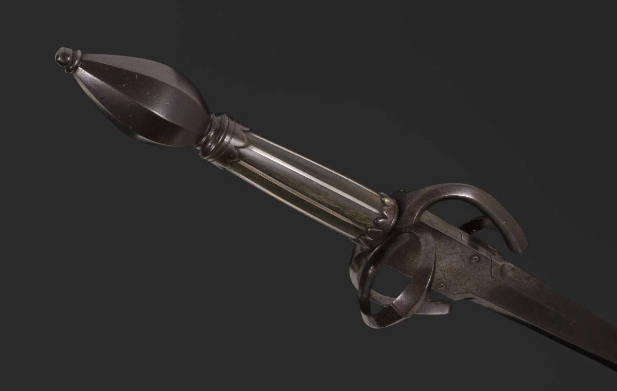 German Trident/expanding Main-gauche Dagger Style Du XVIIe Siècle, XIXe Siècle.-photo-4