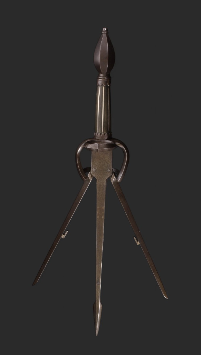German Trident/expanding Main-gauche Dagger Style Du XVIIe Siècle, XIXe Siècle.