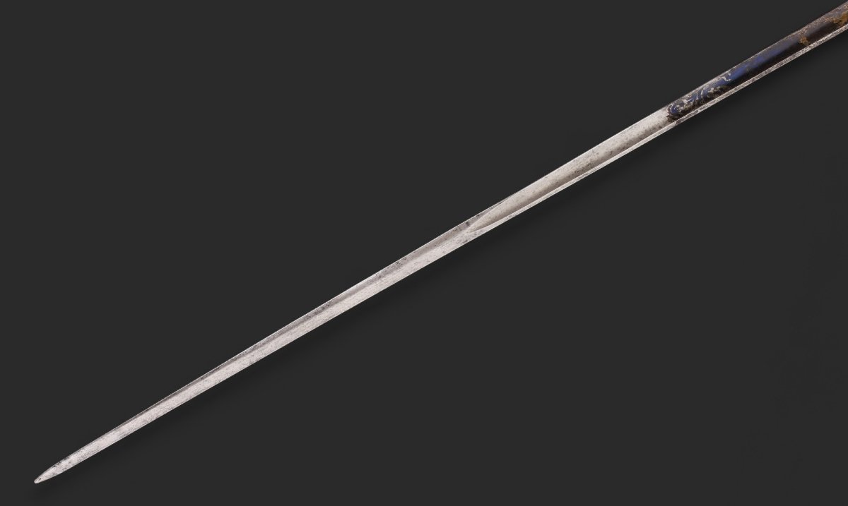 Épée d'officier espagnol pour les Gardes Royaux ou Hallebardiers, en argent.  Vers 1830.-photo-3