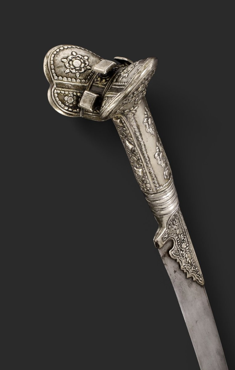 Ottoman Yataghan With Silver Mount, Circa 1800-photo-2
