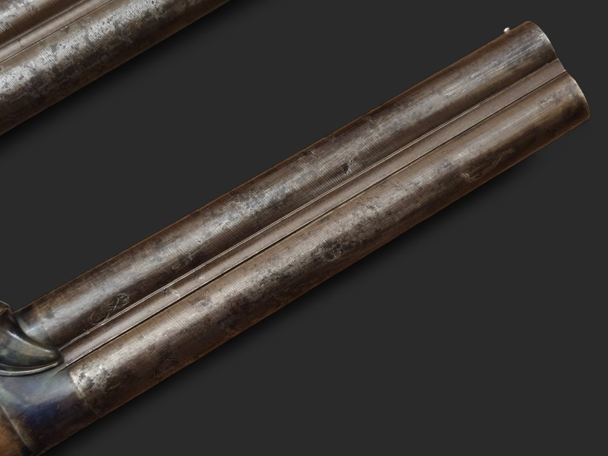Pair Of Percussion Pistols Type 1855, Signed On The Barrels "prebat - Paris".-photo-5
