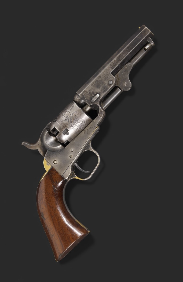 Revolver Colt Pocket modèle 1849, à percussion, fabriqué en 1855. 4 Pouces.