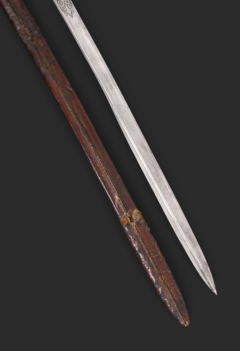 Sabre mexicain à lame de Tolède datée de 1878, monté à caprice.-photo-5