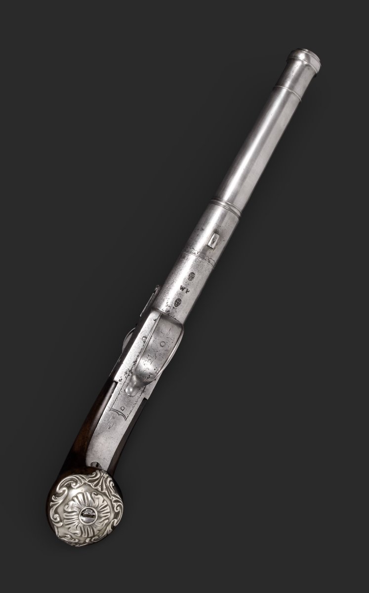 Queen Anne Type Flintlock Pistol By Barber-london, Circa 1730-photo-3