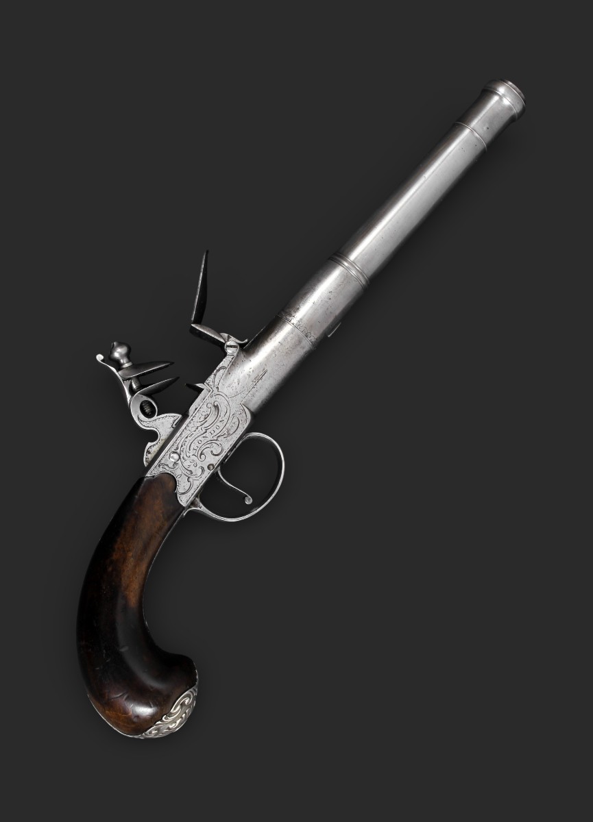Queen Anne Type Flintlock Pistol By Barber-london, Circa 1730