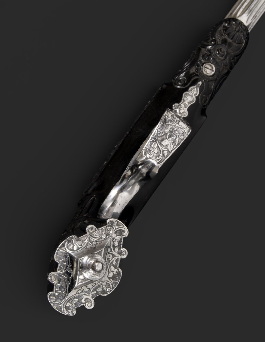 Pistolet Flobert de tir de salon, seconde moitié du XIXe siècle.-photo-1