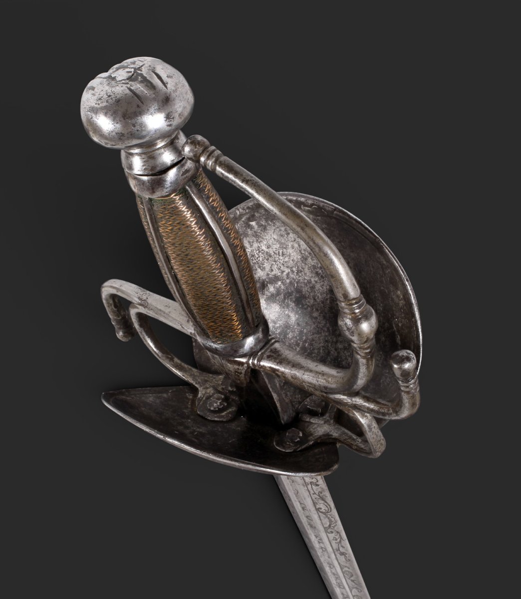 Large Cavalry Sword With Shell Mount. Spain, Second Half Of The 18th Century.-photo-4