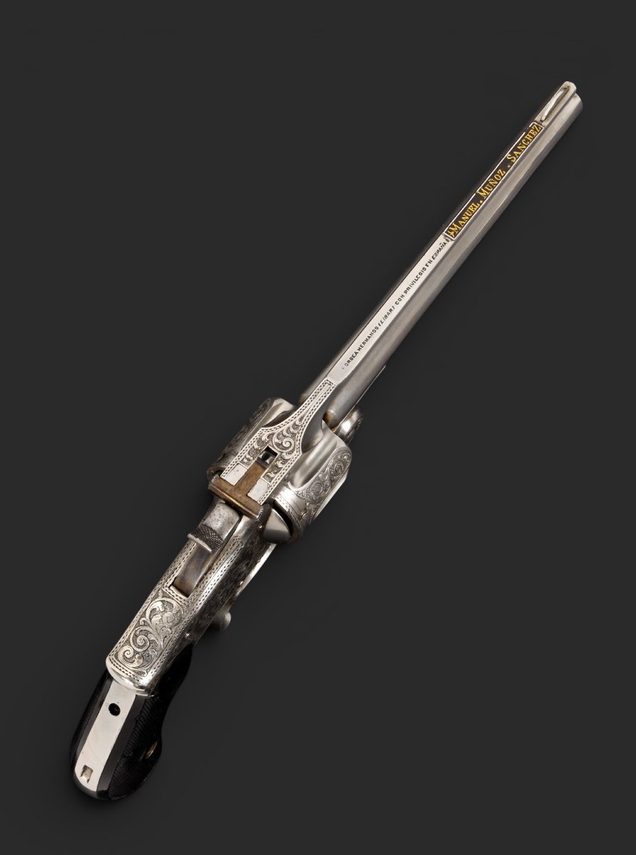 Model 3 Russian Deluxe Revolver, Spanish Version Of The Smith & Wesson, With Detachable Stock.-photo-2