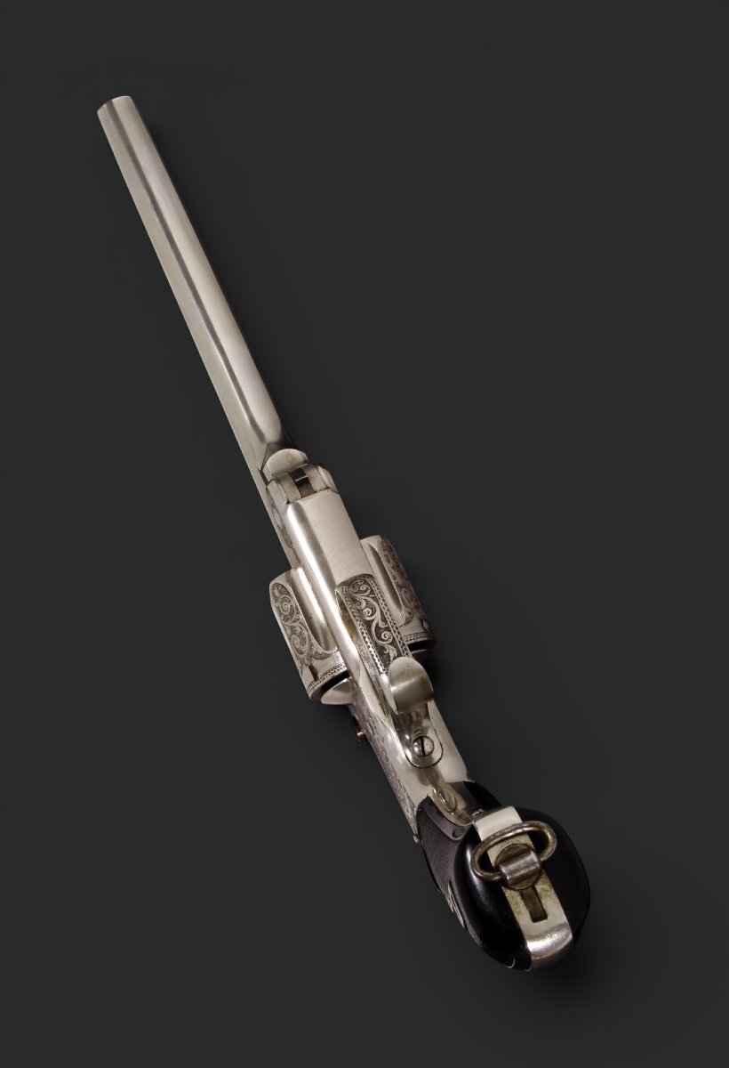 Model 3 Russian Deluxe Revolver, Spanish Version Of The Smith & Wesson, With Detachable Stock.-photo-3