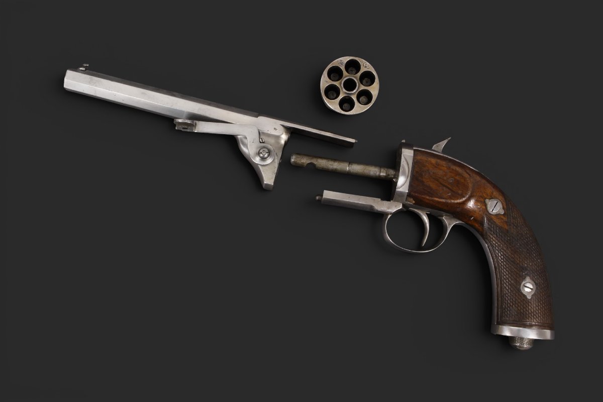 Devisme Percussion Revolver, Paris, Thouvenin System, Circa 1855–1865.-photo-1