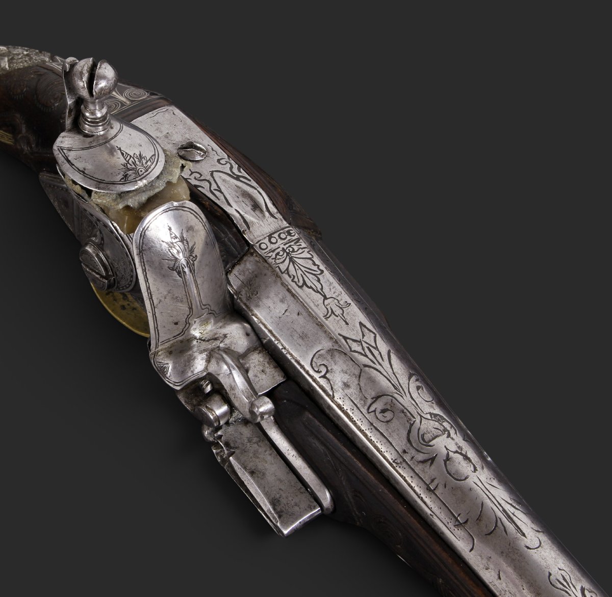 Ottoman Flintlock Pistol, Kubur Type, Circa 1800-photo-2