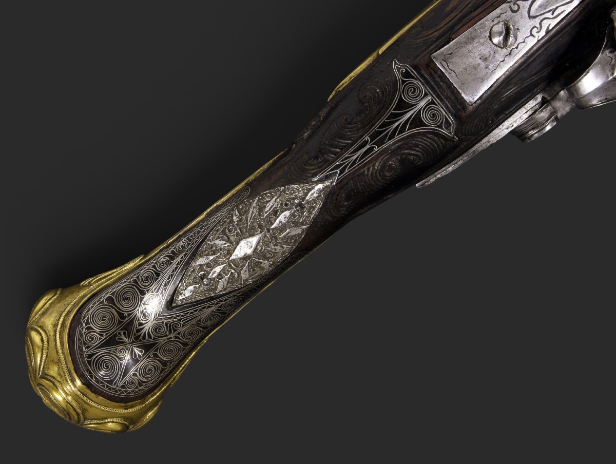 Ottoman Flintlock Pistol, Kubur Type, Circa 1800-photo-4