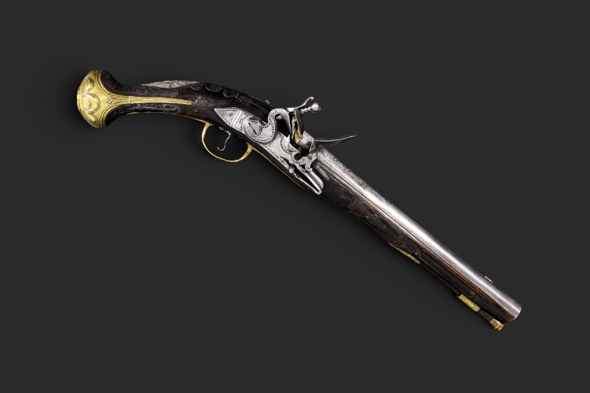 Ottoman Flintlock Pistol, Kubur Type, Circa 1800