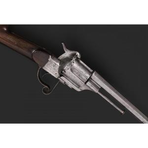 Carabine-revolver Espagnole Système Lefaucheux, Eibar, Vers 1860.