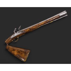 Italian Flintlock Blunderbuss With Folding Stock, 18th Century.
