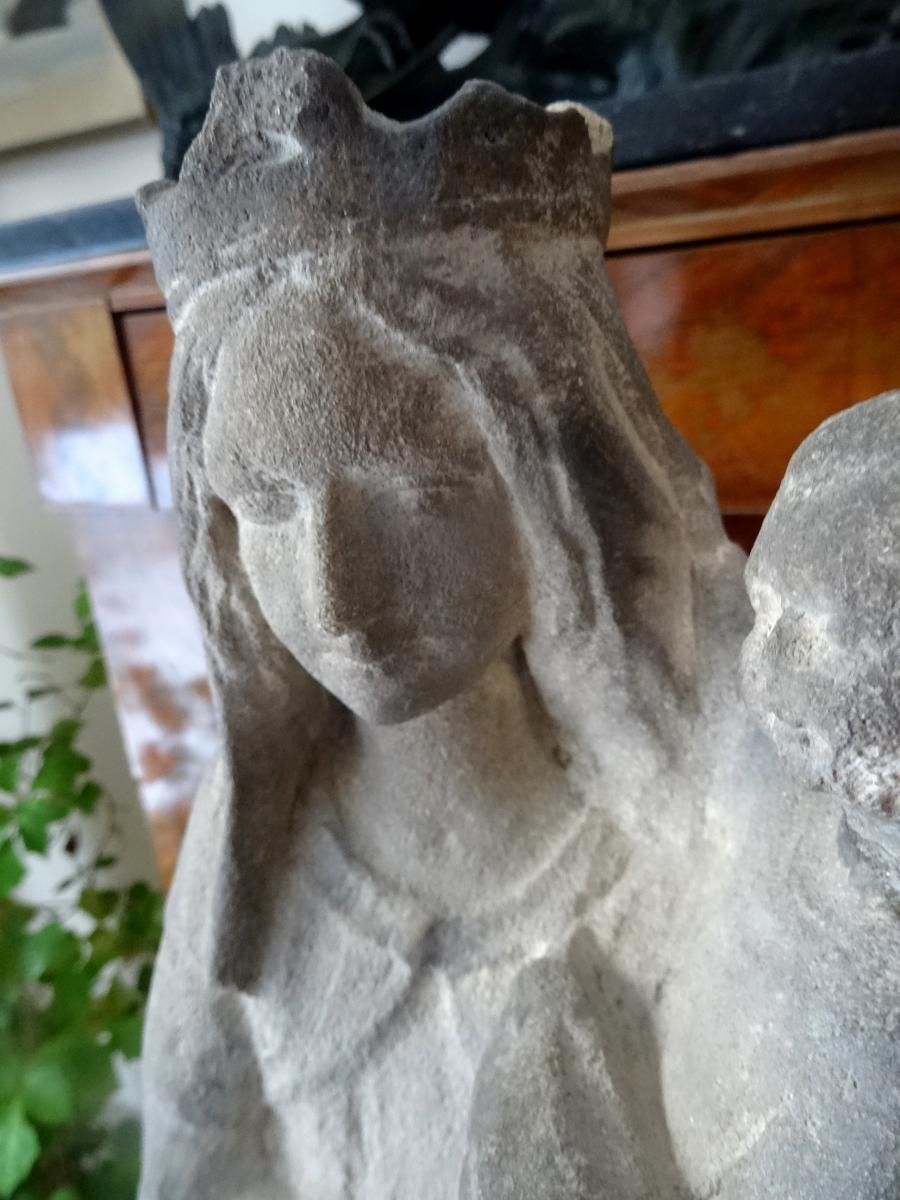 Virgin In The Child. XV. XV. Limestone-photo-3