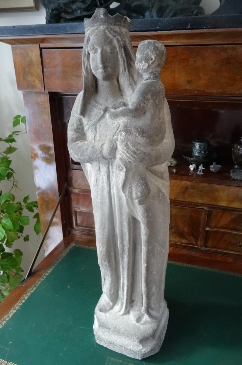 Virgin In The Child. XV. XV. Limestone-photo-6