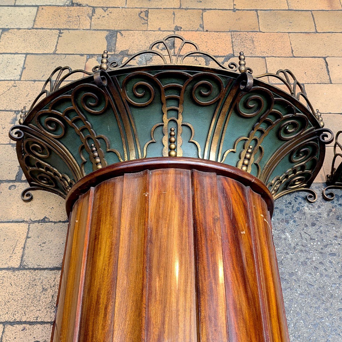 Pair Of Art Deco Decorative Columns, 255cm-photo-3
