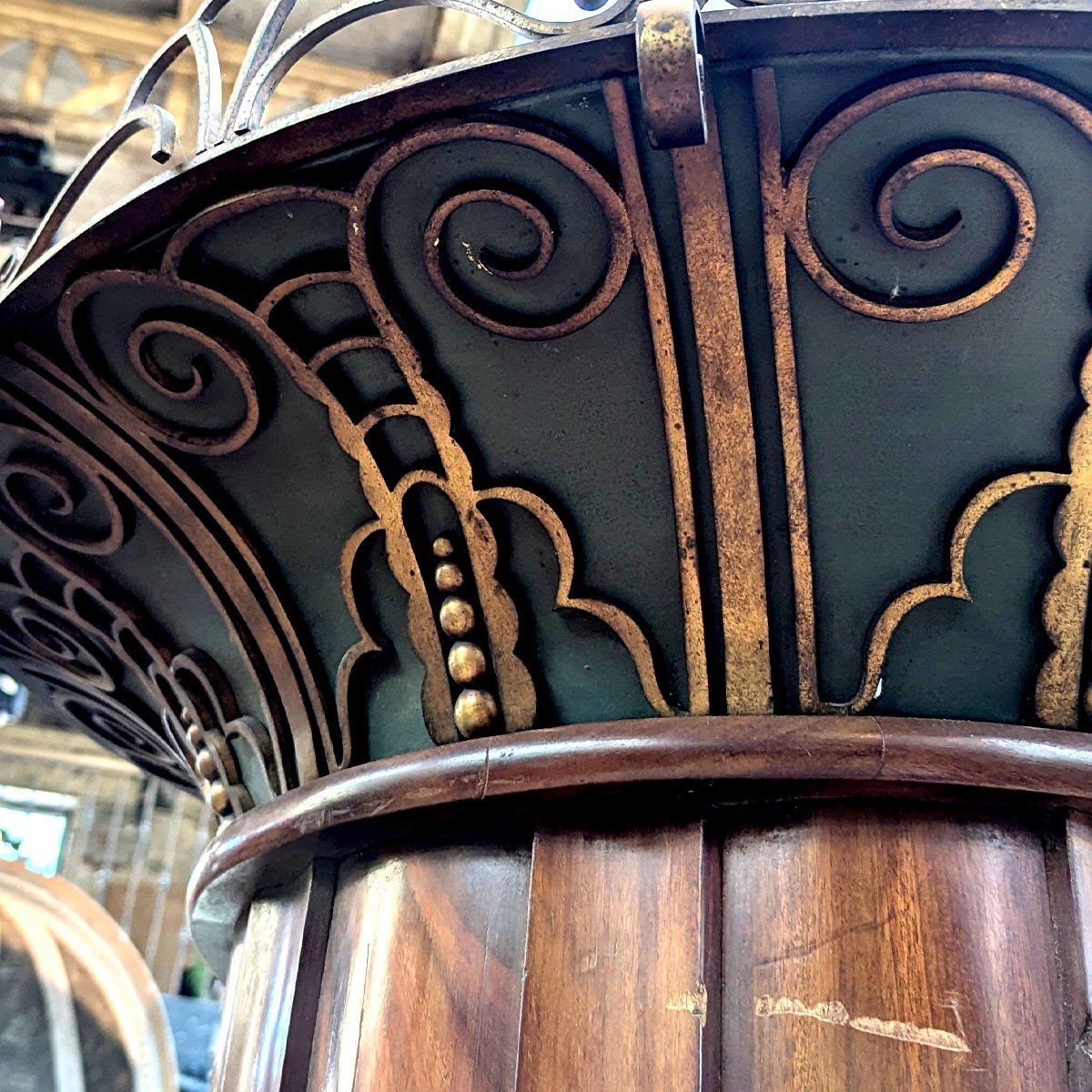 Pair Of Art Deco Decorative Columns, 255cm-photo-1