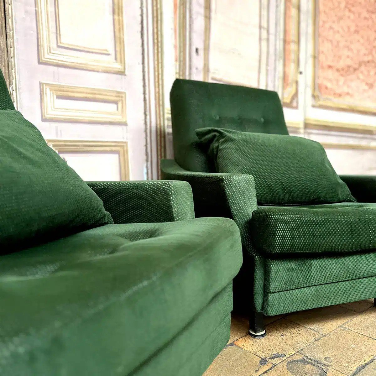 Paire De Fauteuils Des Années 60-photo-4