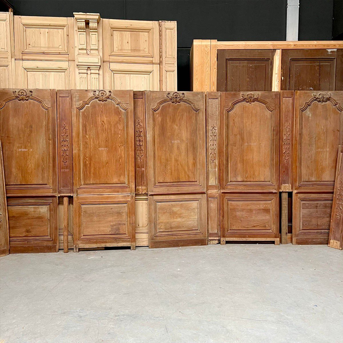 Boiserie En Chêne De Style Régence, 12m Linéaire-photo-4
