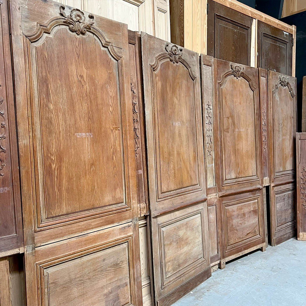 Boiserie En Chêne De Style Régence, 12m Linéaire-photo-1