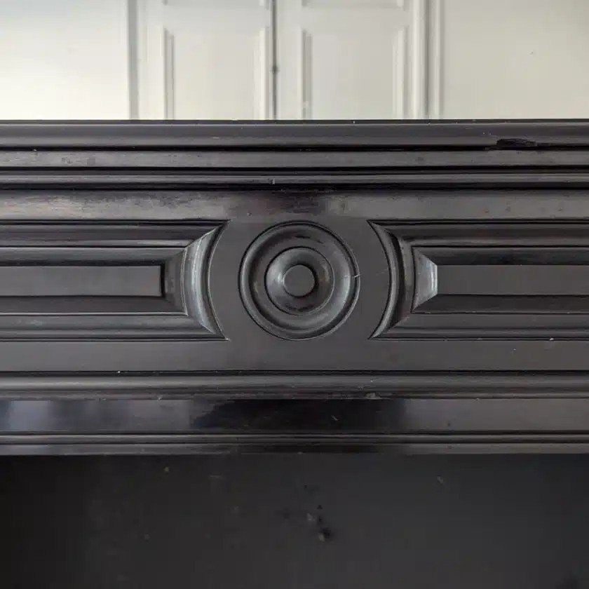 1840s Belgian Late Black Marble Fireplace-photo-3