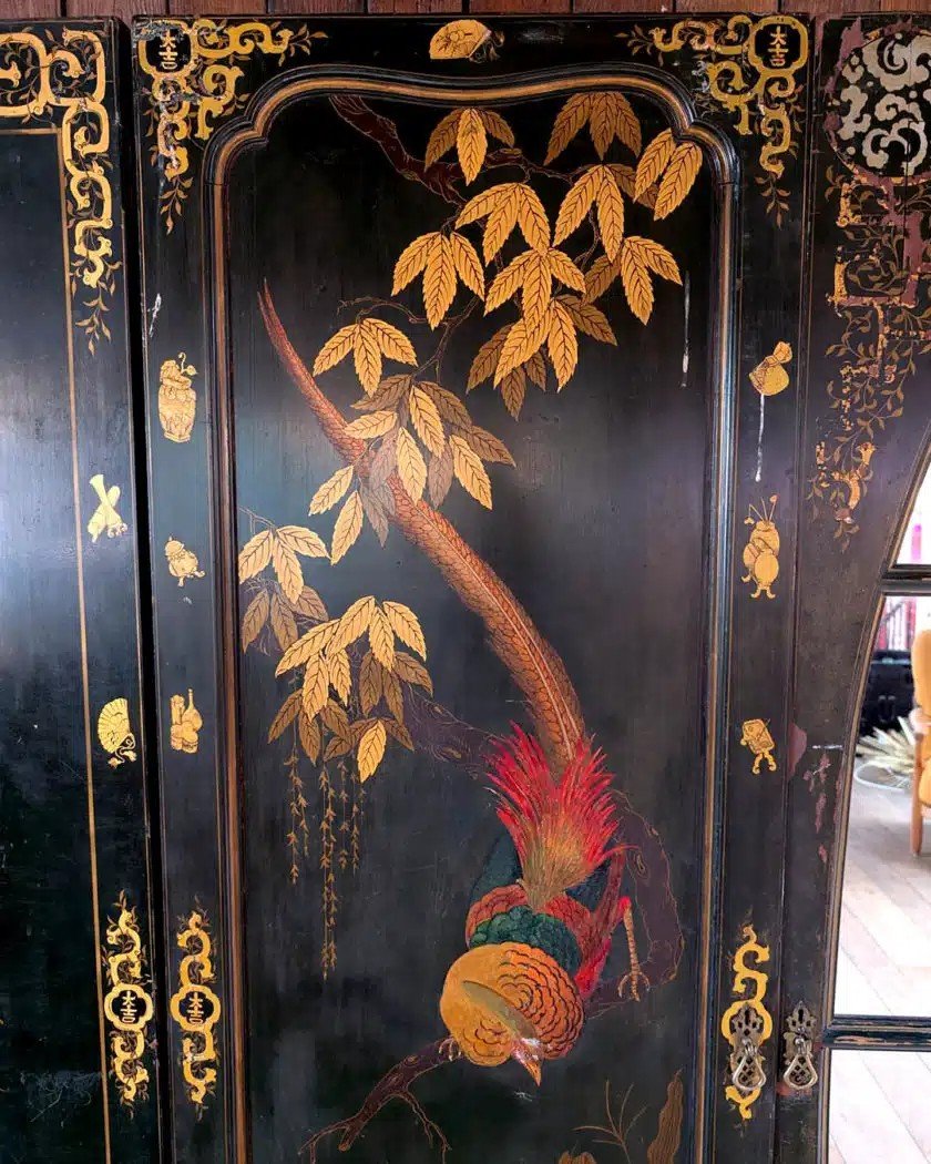 Set Of Painted Panels With Chinoiserie Decor-photo-2