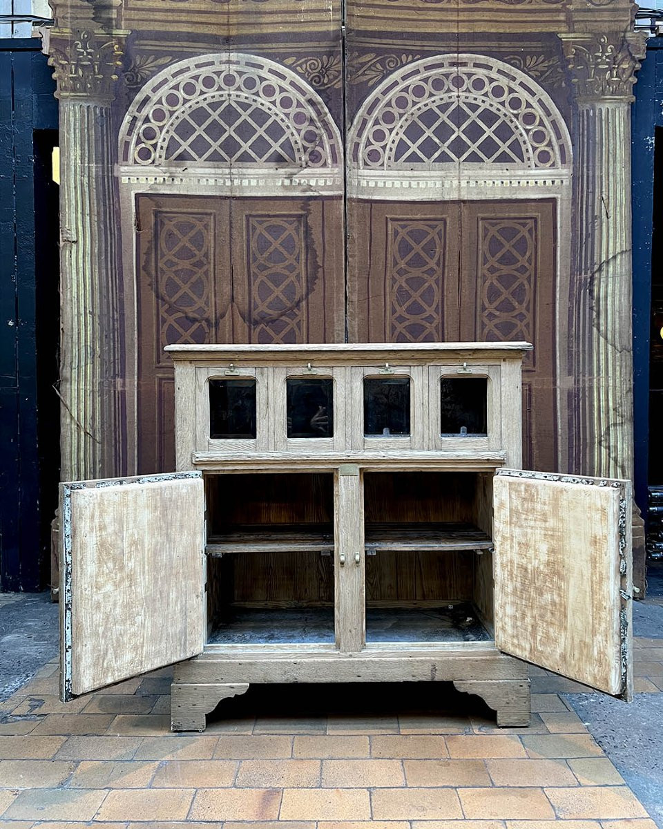 Old Stripped Oak Fridge-photo-3