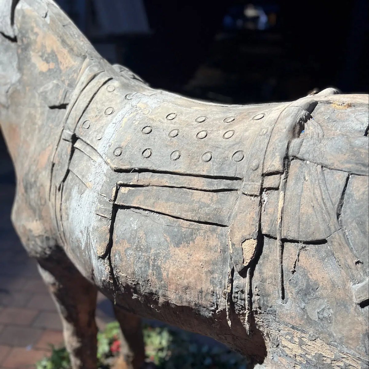 Cheval En Terre Cuite (imitation Armée En Terre Cuite De Chine)-photo-3