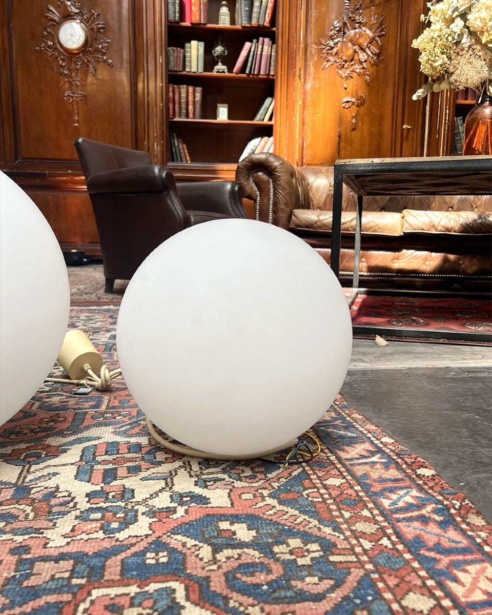 Three Large Opaline Glass Lamps-photo-1