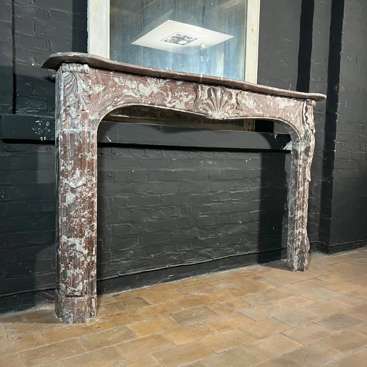 Red Marble Fireplace