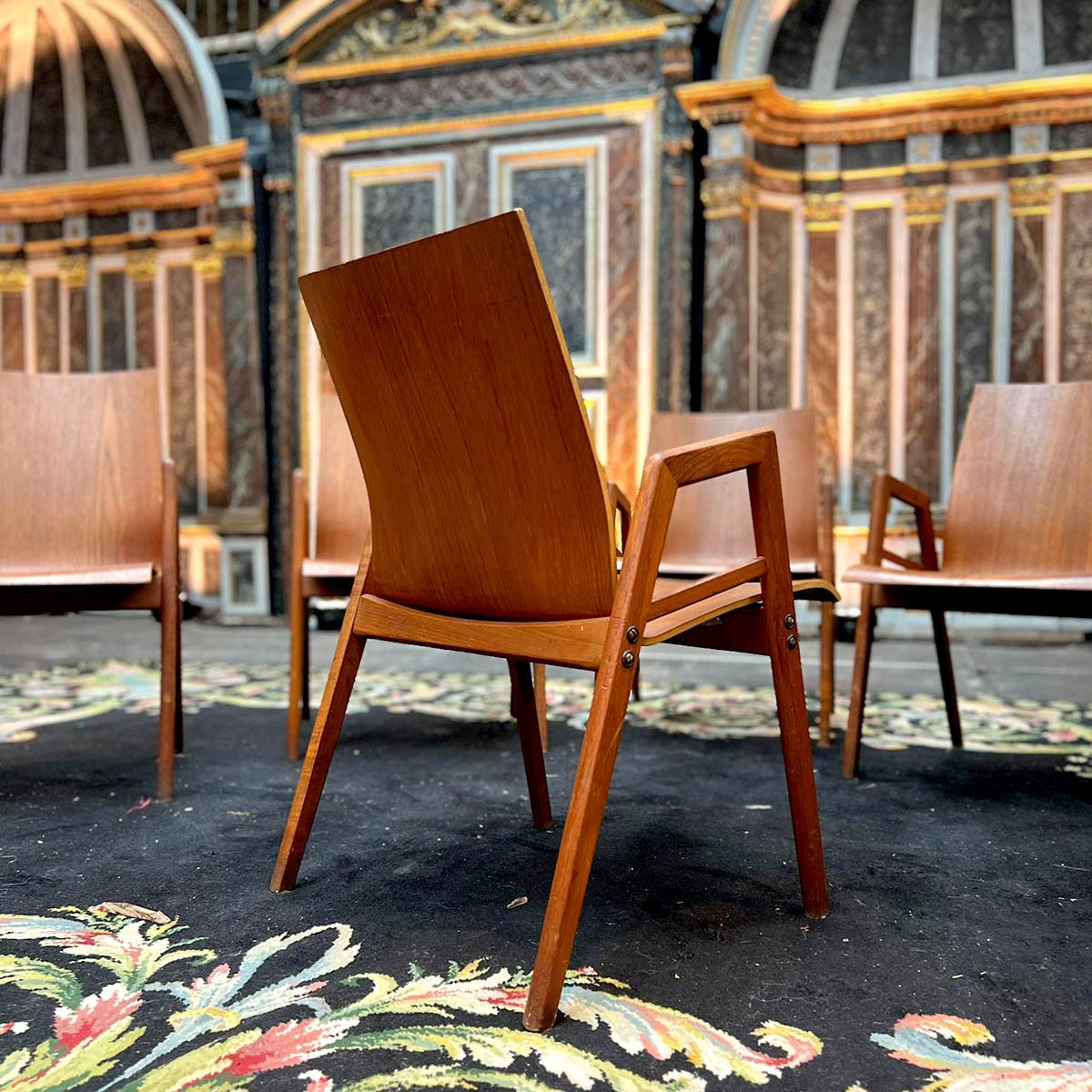 Lot De Chaises Scandinave En Teck-photo-1